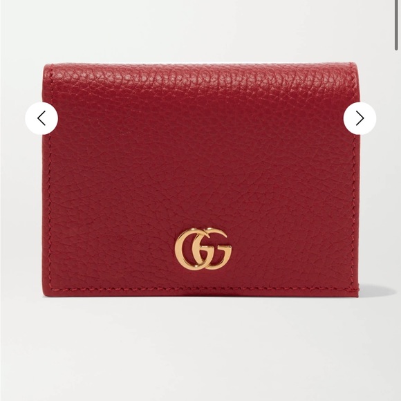 Gucci Marmont Petite textured-leather wallet.